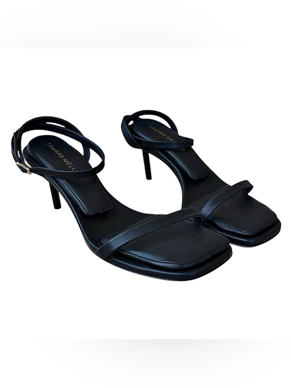 🌹TAMARA MELLON Black Leather Pillow Top Heels 🌹